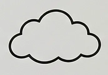 a cloud with a black outline on a white background.webp